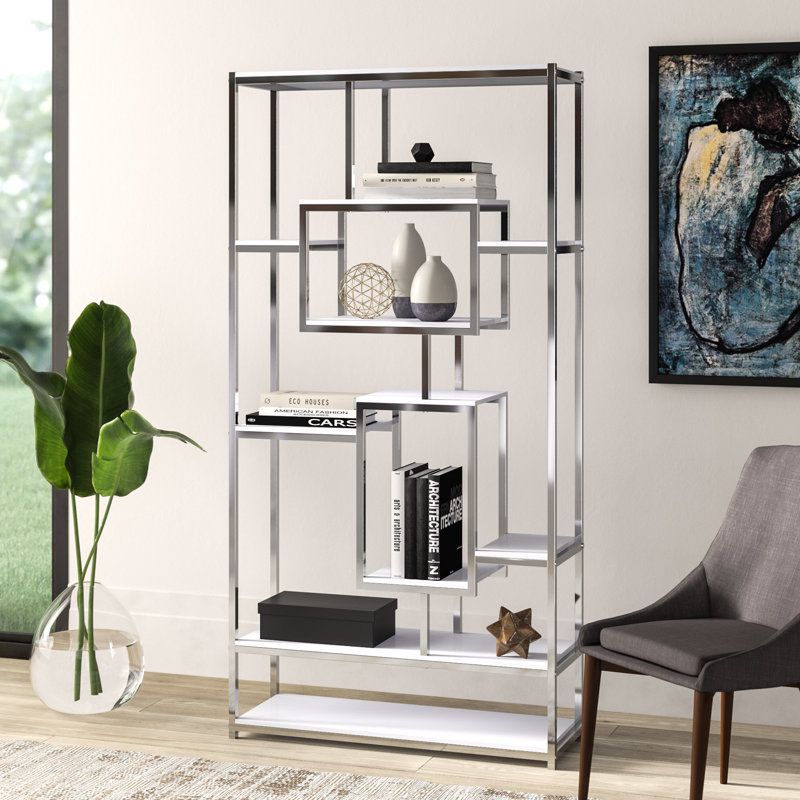 Mercury Row Clements Geometric Bookcase & Reviews Wayfair